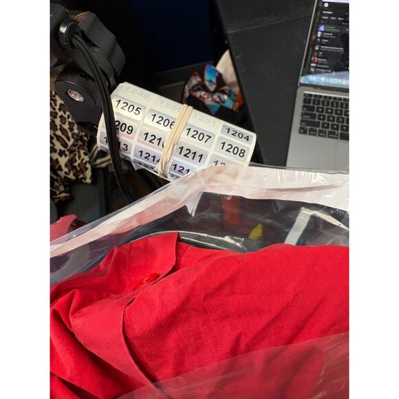 VINTAGE Le Jean De Marithe Francois Girbaud Shirt Mens 2XL Red Button Down Y2K - Picture 8 of 8